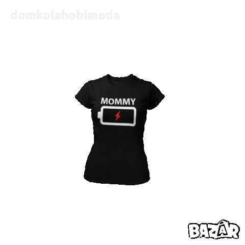 Комплект тениски Мама, Татко и аз Battery, снимка 2 - Тениски - 31619194