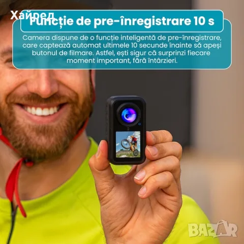 AIKER Action Camera 4K – Екшън камера с Wi-Fi, стабилизация и много аксесоари, снимка 6 - Камери - 56011090