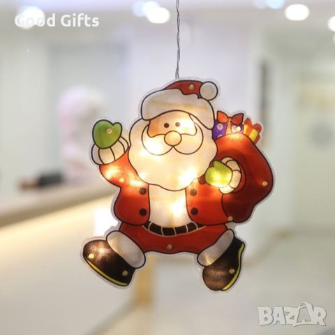 LED Светеща Коледна декоративна фигурка Дядо Коледа, 20cm