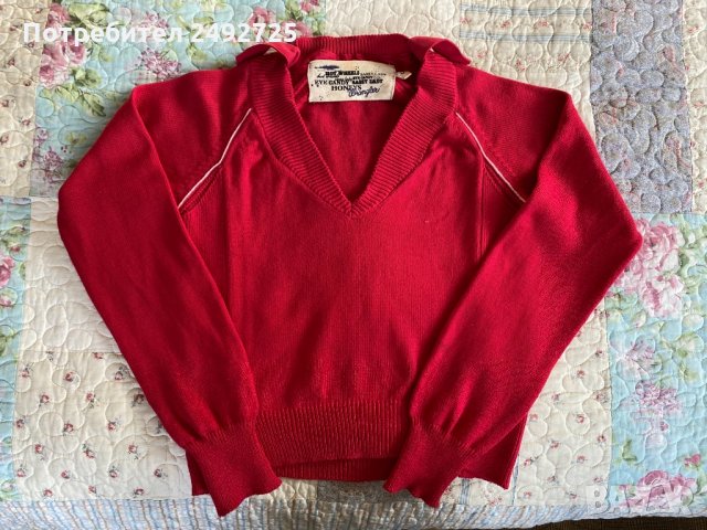 ✅полувер червен, Wrangler, снимка 1 - Блузи с дълъг ръкав и пуловери - 32102299