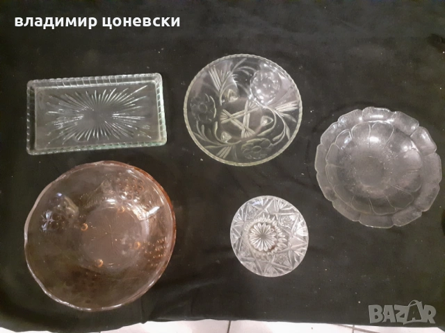Лот купа,структура,поднос,посуда от стъкло