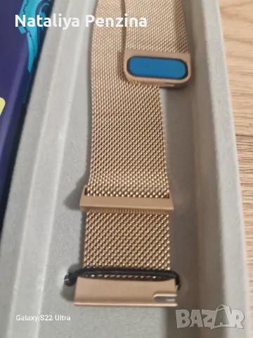 Каишка от неръждаема стомана с магнитно захващане, 22мм, снимка 3 - Каишки за часовници - 48484675