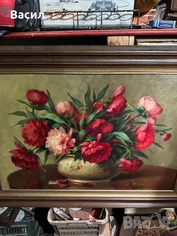Картина Цветя Масло, снимка 8 - Картини - 54241446