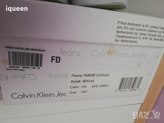 Calvin Klein оригинални кецове №38, снимка 4 - Кецове - 29273922