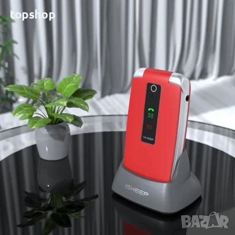 НОВ, запечатан isheep SF213 GSM разгъващ се мобилен телефон за възрастни, отключен с големи бутони.., снимка 4 - Motorola - 50552443