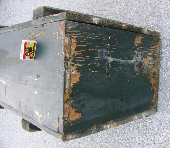 Оригинал Български Военен Дървен САНДЪК 76x44x36см БНА Контейнер с Прегради Дръжки Заключалки БАРТЕР, снимка 9 - Антикварни и старинни предмети - 49036465