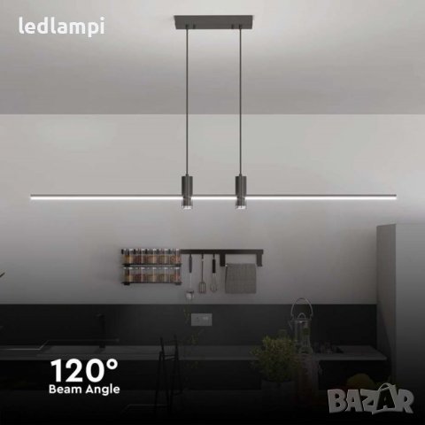 LED Полилей 19W Черен 2160Lm IP20, снимка 3 - Полилеи - 42745866