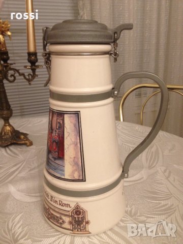 Vintage. Не използвана. Немска кана гарафа. Коронацията на Хайнрих II в Рим 1014 г. 2 л. , снимка 9 - Колекции - 31264181