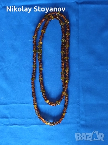 Кехлибарен гердан - 129 см, снимка 2 - Колиета, медальони, синджири - 52203802