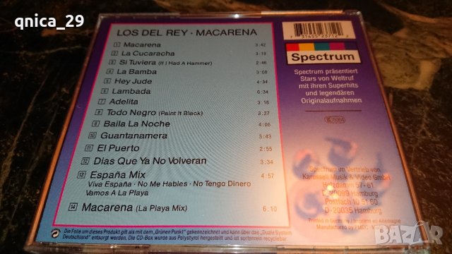 Los Del Rey - Macarena, снимка 2 - CD дискове - 44389498