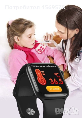 ⌚ Смарт часовник 1,44” 	•📱 Съвместим с iOS и Android •🔋 Батерия: 7–14 дни •💧 Водоустойчив	•, снимка 3 - Смарт гривни - 51473846