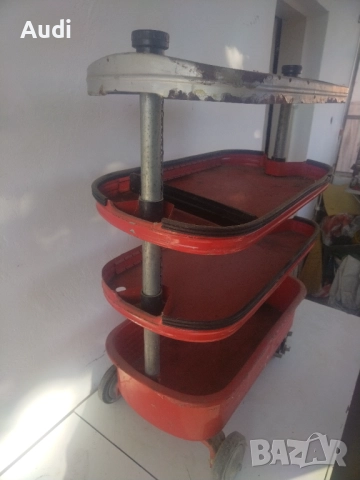 Метална количка за инструменти 4 работни нива. Подходяща за сервиз, работилница, гараж, снимка 12 - Куфари с инструменти - 48405117