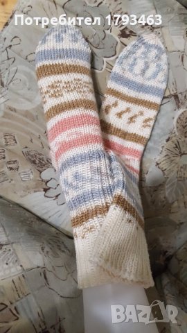 Ръчно плетени дамски чорапи антибактериални размер 38, снимка 6 - Дамски чорапи - 30466276