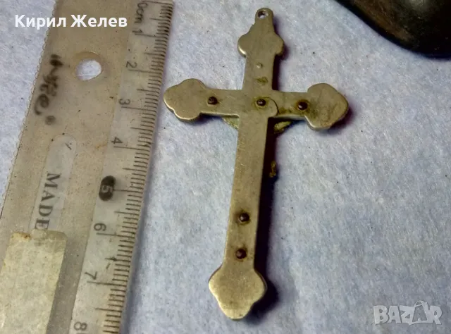 МНОГО СТАРО НАГРЪДНО САЧАНЕНО ЙЕРУСАЛИМСКО РАЗПЯТИЕ КРЪСТ РЪЧНА МАЙСТОРСКА ИЗРАБОТКА РЯДКО 45602, снимка 13 - Антикварни и старинни предмети - 48444921