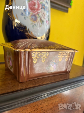 Schwarzenhammer 1946-1949 Страхотен преливащ цвят на млечен шоколад, романтична двойка и позлата  , снимка 8 - Други - 53265721