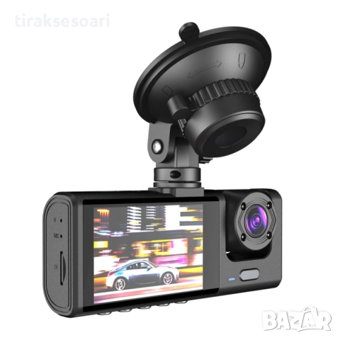 Автомобилен видеорегистратор с три камери Full HD 1920x1080p WiFi – пълна защита и надежден запис, снимка 3 - Аксесоари и консумативи - 51888938