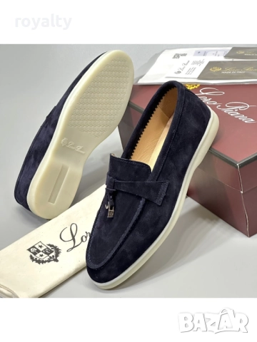 Loro Piana ЕСТЕСТВЕН ВЕЛУР Мъжки Мокасини 