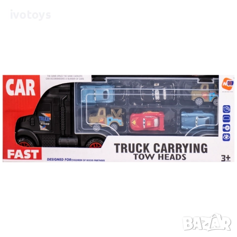 Детски камион и шест коли - Код 2910