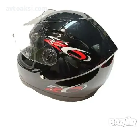 Детска каска за Мотор/Скутер/Мотопед Черна/Червена, снимка 3 - Аксесоари и консумативи - 50346566