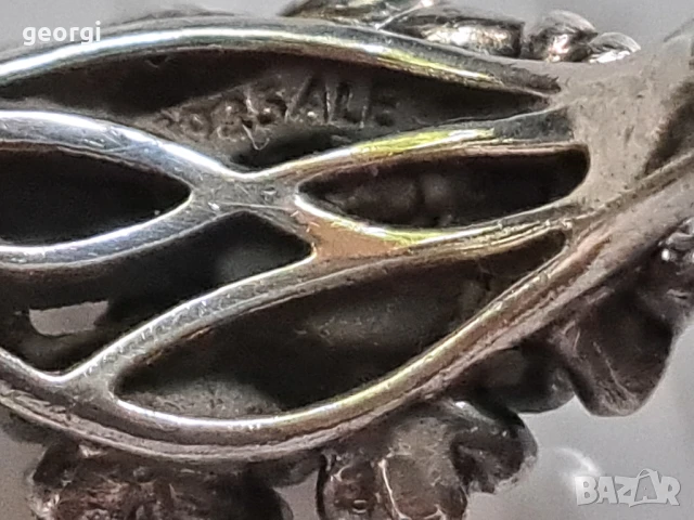 пръстен Пандора с лунен камък и злато , снимка 6 - Пръстени - 51160272