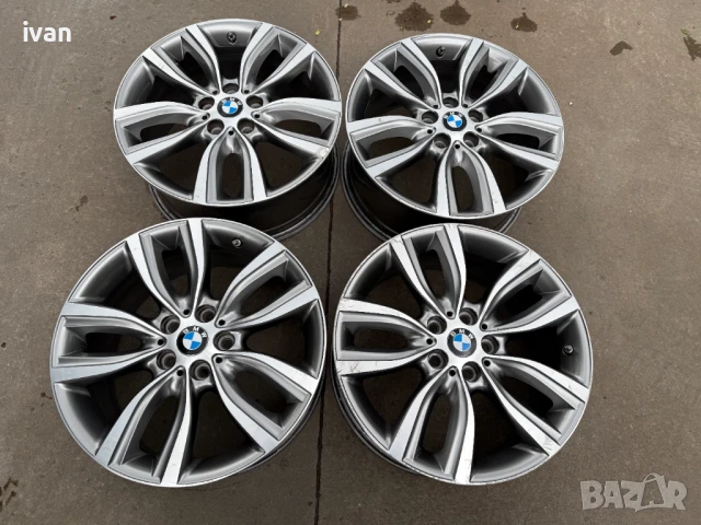 4 бр. оригинални алуминиеви джанти BMW 18 цола 5x112 , централен отвор 66.6, ET57, 8J, снимка 2 - Гуми и джанти - 50492035