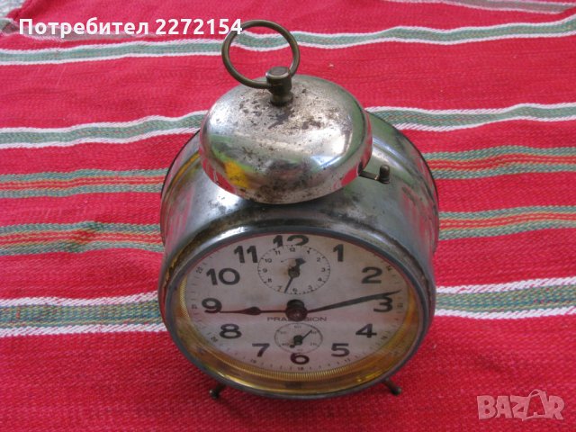 Часовник будилник-Рядък, снимка 1 - Антикварни и старинни предмети - 33833515
