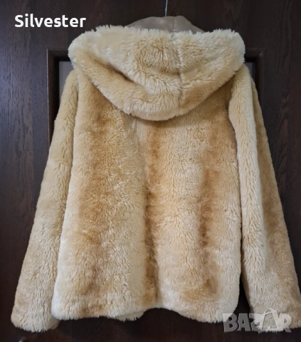 Дамски кожух от естествена кожа с качулка, размер М, снимка 10 - Палта, манта - 53032329