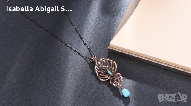 Колие антично злато с тюркоази, снимка 2 - Колиета, медальони, синджири - 31857845