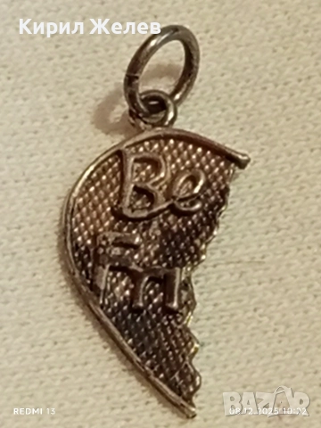 Сребърен медальон BEST FRIEND стилен дизайн много красив 46158, снимка 8 - Колиета, медальони, синджири - 52686383