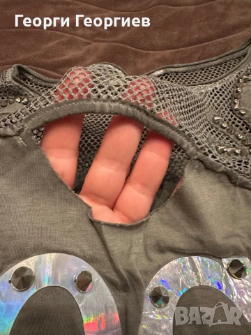 Уникална, нестандартна блузка, снимка 2 - Тениски - 50626173