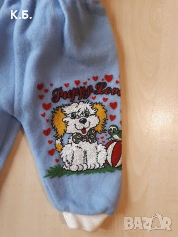 Поларено костюмче с баретка р-р 56, снимка 5 - Комплекти за бебе - 30323894