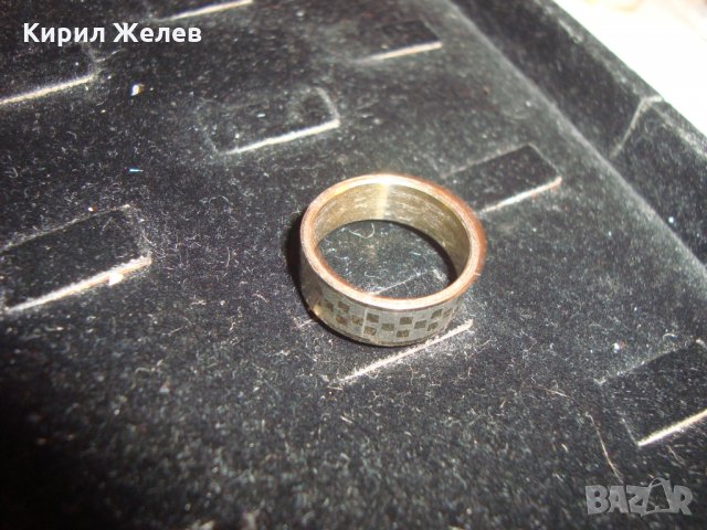 МОДНА ХАЛКА ШАХМАТЕН ПРЪСТЕН БЛАГОРОДНА СТОМАНА 16615, снимка 5 - Пръстени - 30496754