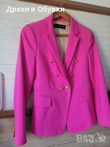 Розов блейзер сако Zara, снимка 3 - Сака - 56507861