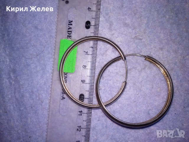 ГОЛЕМИ СТАРИ КЛАСИЧЕСКИ СРЕБЪРНИ ОБЕЦИ Тип ОБРЪЧИ ВИСОКА ПРОБА СРЕБРО РЪЧНА МАЙСТОРСКА РАБОТА 34445, снимка 5 - Антикварни и старинни предмети - 39643639