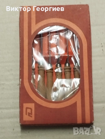 Стар комплект ножове на Петко Денев Габрово., снимка 5 - Ножове - 53293839