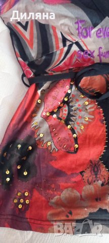 Блузи с къс ръкав Desigual L, снимка 4 - Тениски - 39006708