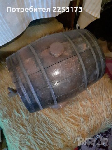Старо БГ буре на въртяща се стойка, снимка 1