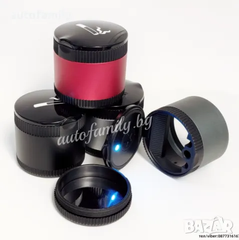 Пепелник за кола с капак - Черен, снимка 1