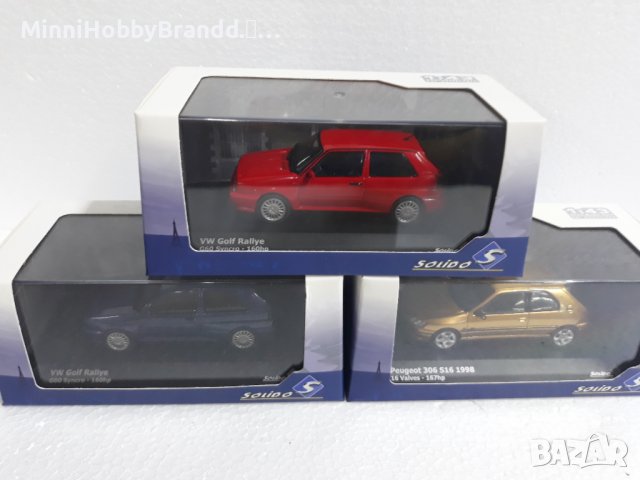 VW Golf Rallye.G60 Syncro-160 hp.Peugeot 306 S16,1998,16Valves-167hp. Solido 1.43. TOP MODELS.!