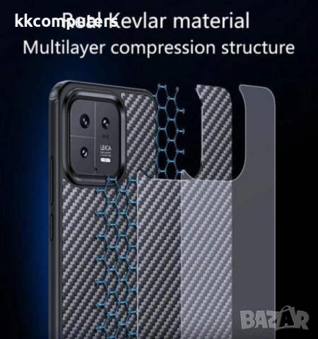 Калъф Wlons Kevlar MagSafe + стойка / Черен / за iPhone 16 Pro Max 6.9 Баркод : 3133275, снимка 3 - Калъфи, кейсове - 52526408