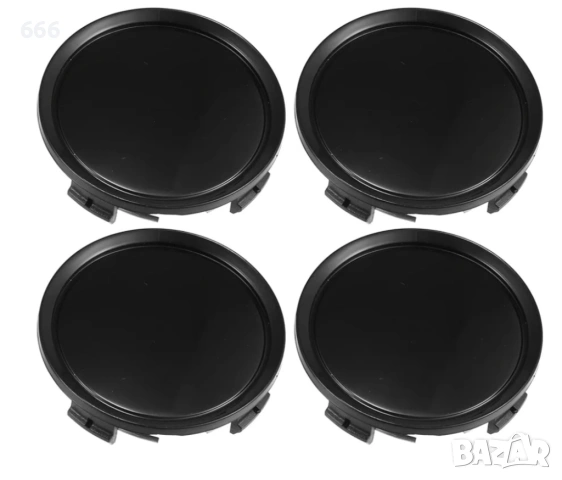 4 бр. Универсални капачки за джанти с диаметър 74 мм, 4 щипки