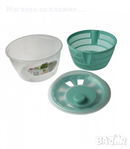 УРЕД ЗА ИЗМИВАНЕ И ОТЦЕЖДАНЕ НА ЗЕЛЕНА САЛАТА И ЛИСТНИ ЗЕЛЕНЧУЦИ - код 1905, снимка 3 - Аксесоари за кухня - 34238900