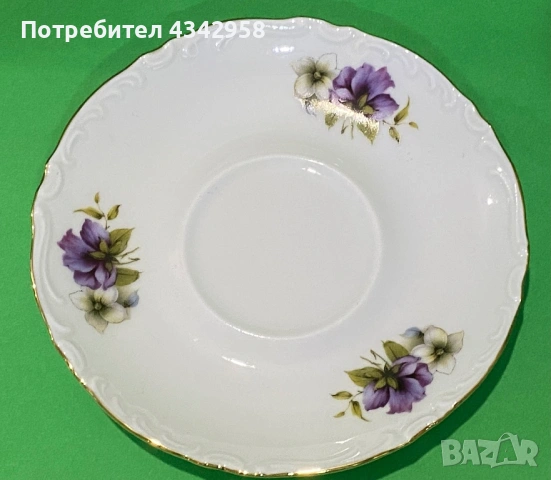 Винтидж порцеланова чаша с чинийка Vohenstrauss Johann Seltmann Bavaria Germany., снимка 8 - Антикварни и старинни предмети - 53380957