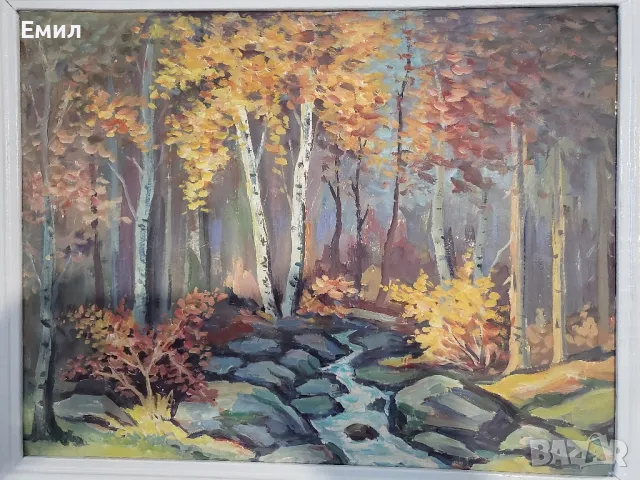 Стара картина български автор , снимка 2 - Колекции - 47491016