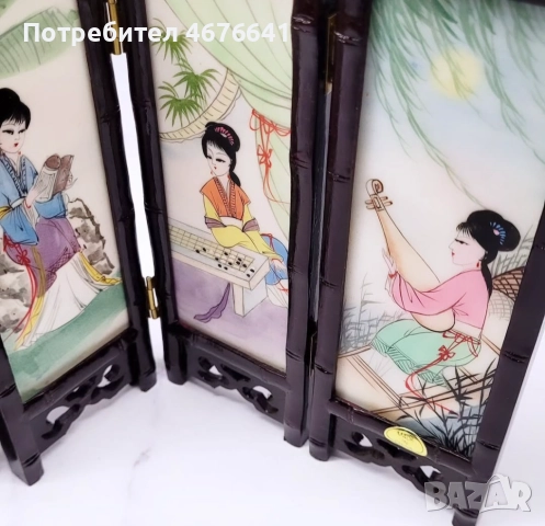 Азиатски порцеланов разделител, снимка 4 - Антикварни и старинни предмети - 52971460