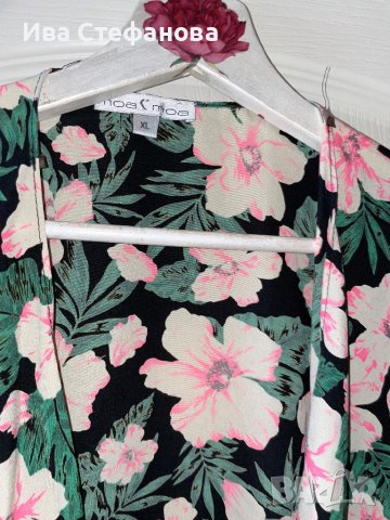 Страхотна елегантна риза наметка туника цветя флорален десен , снимка 4 - Туники - 40257766