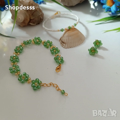 Ръчно изработен комплект , снимка 2 - Колиета, медальони, синджири - 54167944