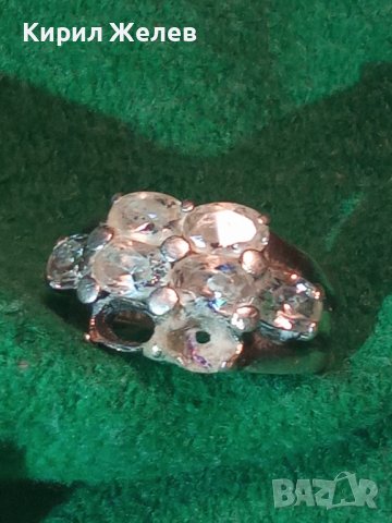 СРЕБЪРЕН МОДЕН ПРЪСТЕН РОДИРАНО СРЕБРО 925 с ФАСЕТИРАНИ ЦИРКОНИ 25851, снимка 18 - Пръстени - 35826201