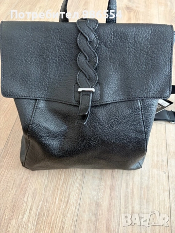 Черна дамска раница еко кожа нова