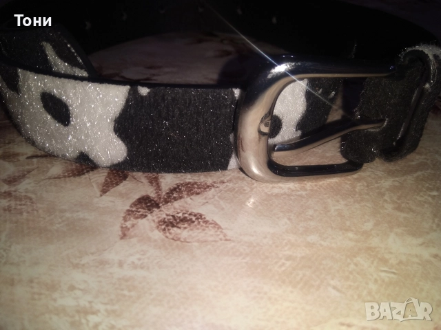 BERSHKA Нов Зебров Дамски Кожен Колан 95см , снимка 4 - Колани - 52656948